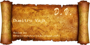 Dumitru Vajk névjegykártya